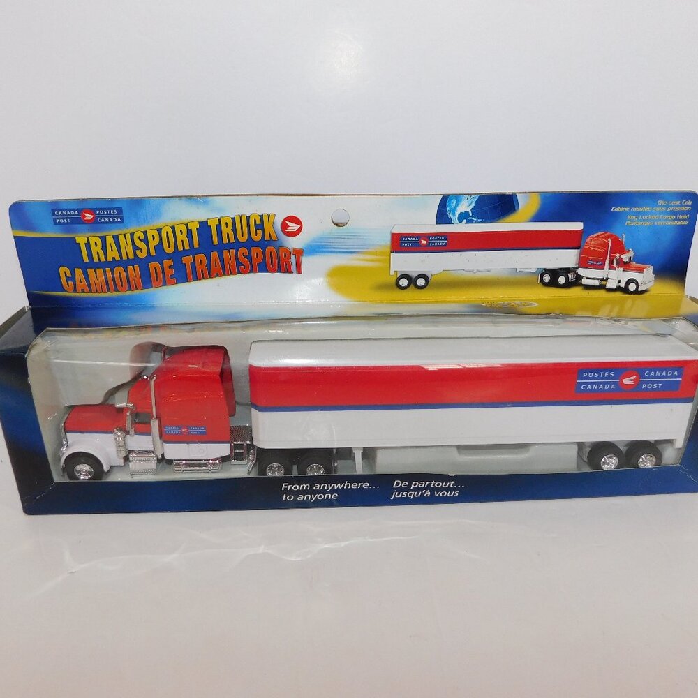 VTG 12" Canada Post Transport Truck with Die Cast Cab Toy New Unopened READ